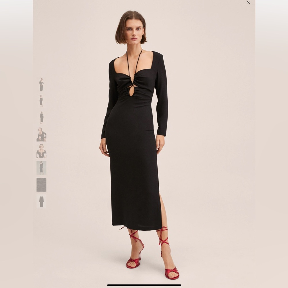 Mango Cut-out detail dress Sz 4 NWT